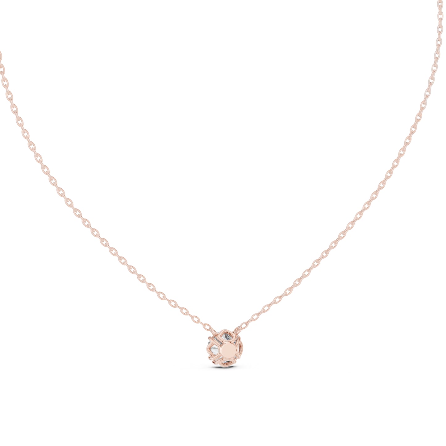 14K Yellow Gold Round Lab-Grown Diamond Pendant for Women | Engagement | Pure Carat
