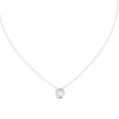 14K Yellow Gold Round Lab-Grown Diamond Pendant for Women | Engagement | Pure Carat