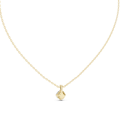 18K White Gold Round Lab-Grown Diamond Pendant for Women | Everyday Wear | Pure Carat