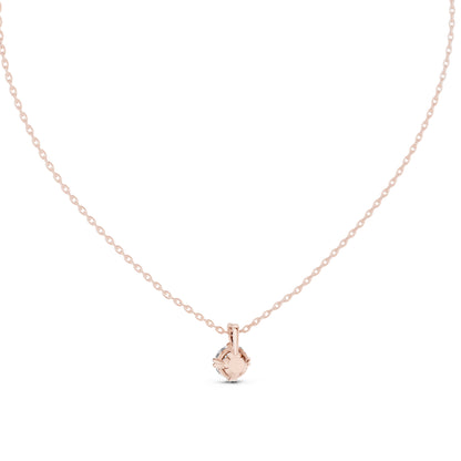 18K White Gold Round Lab-Grown Diamond Pendant for Women | Everyday Wear | Pure Carat