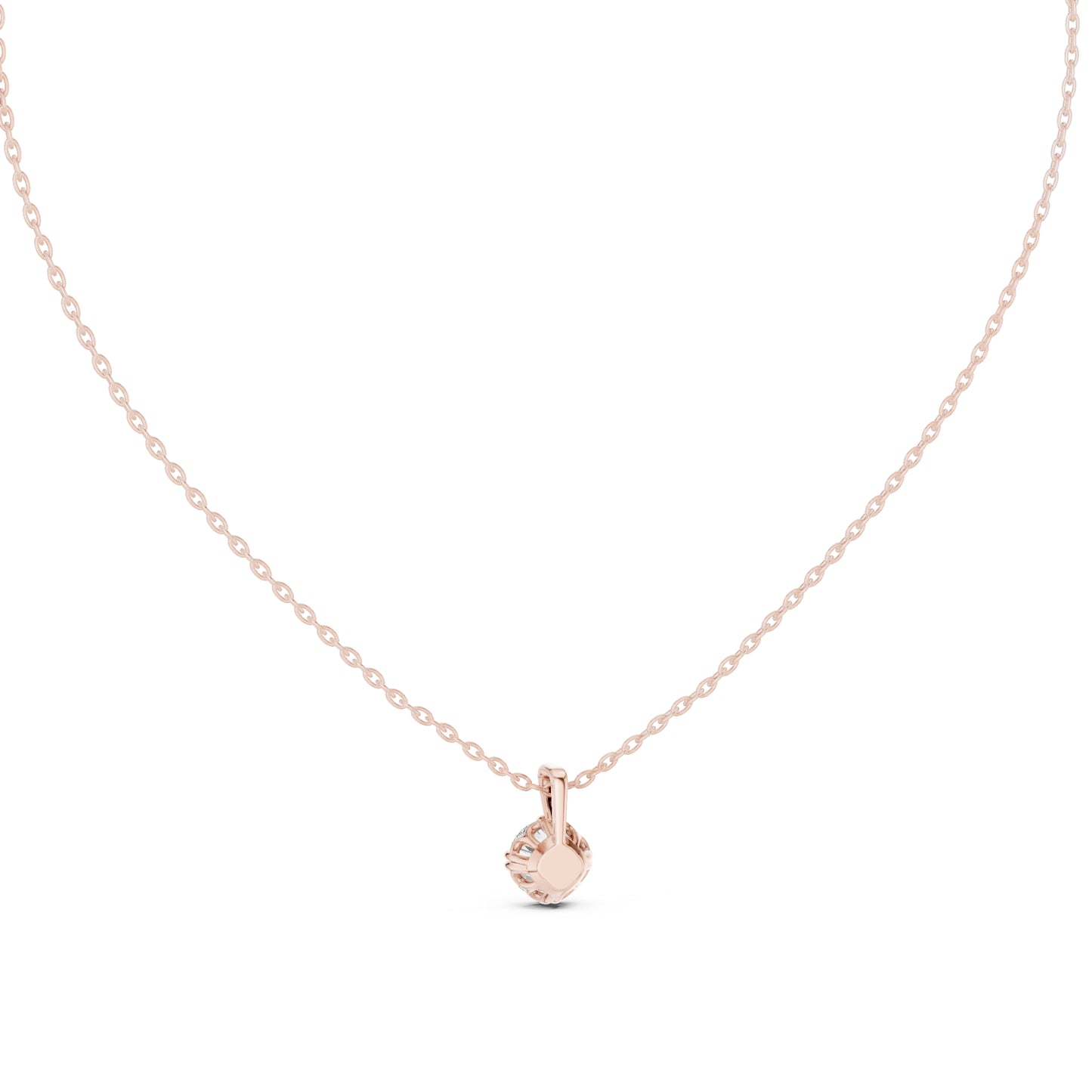 18K Yellow Gold Round Lab-Grown Diamond Pendant for Women | Bridal Wear | Pure Carat