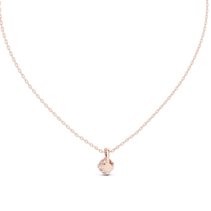 18K Yellow Gold Round Lab-Grown Diamond Pendant for Women | Bridal Wear | Pure Carat