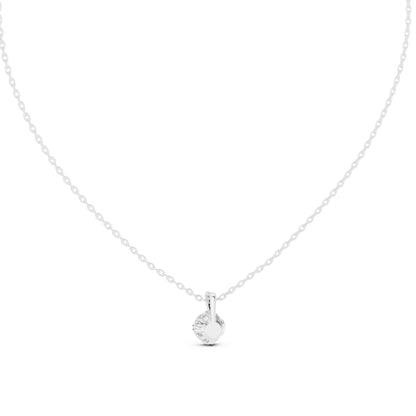 18K Yellow Gold Round Lab-Grown Diamond Pendant for Women | Bridal Wear | Pure Carat