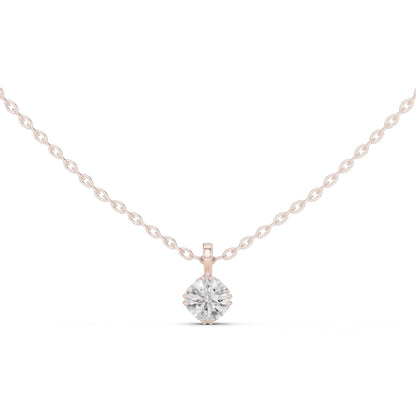 14K Yellow Gold Round Lab-Grown Diamond Pendant for Women | Wedding Wear | Pure Carat
