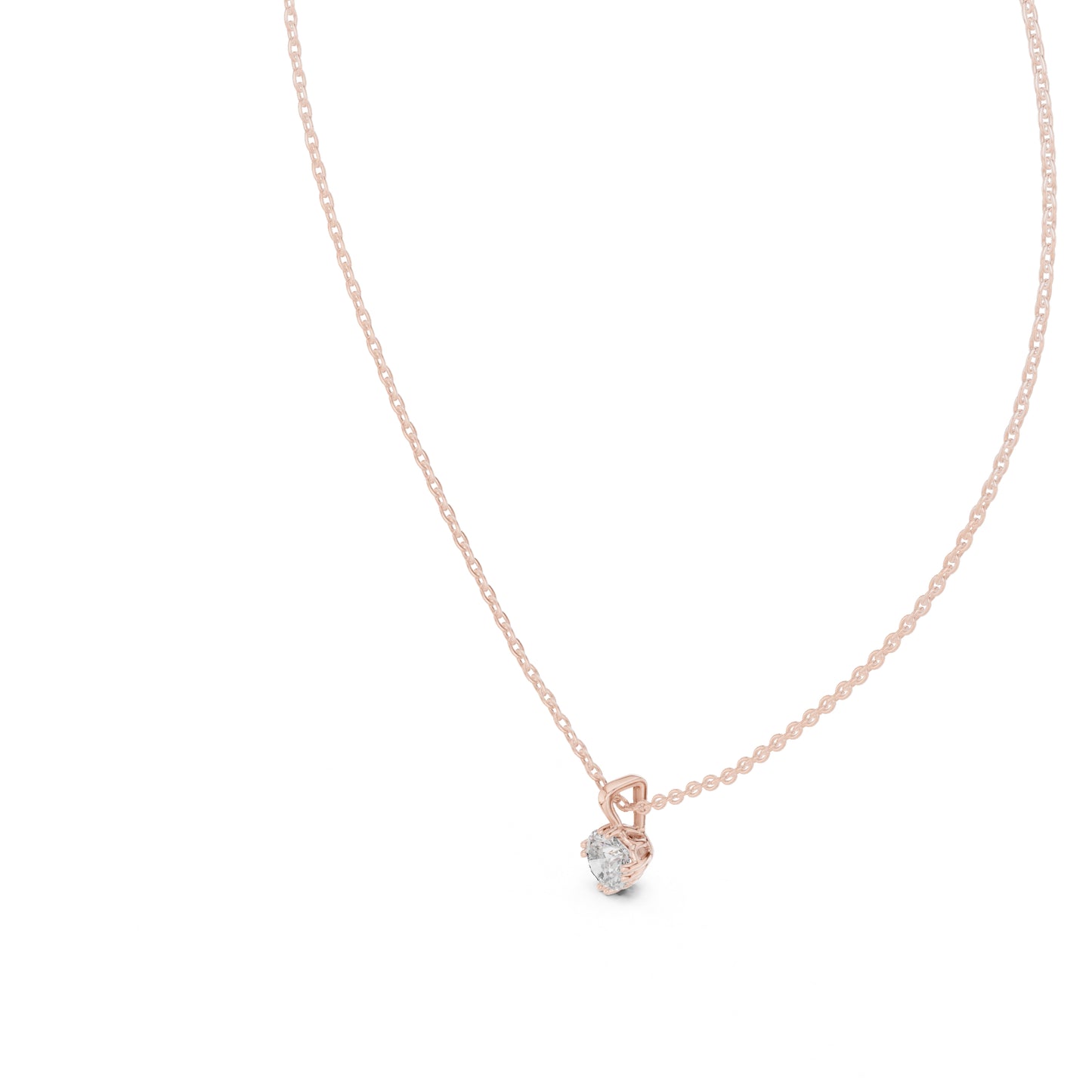 14K Yellow Gold Round Lab-Grown Diamond Pendant for Women | Wedding Wear | Pure Carat