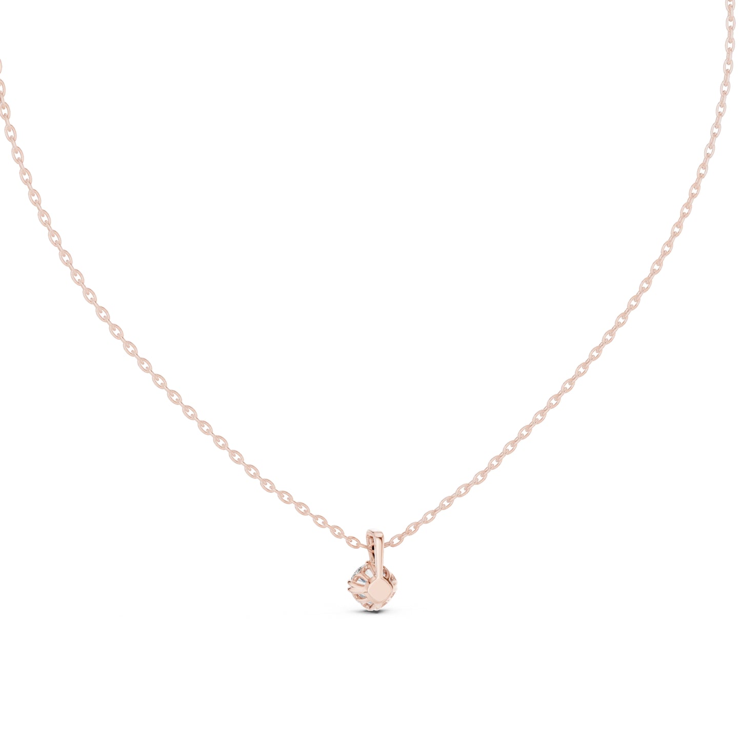 14K Yellow Gold Round Lab-Grown Diamond Pendant for Women | Wedding Wear | Pure Carat