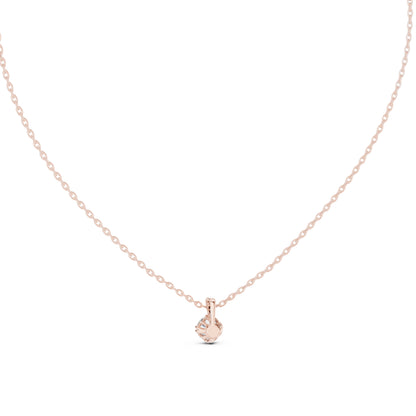 14K Yellow Gold Round Lab-Grown Diamond Pendant for Women | Wedding Wear | Pure Carat