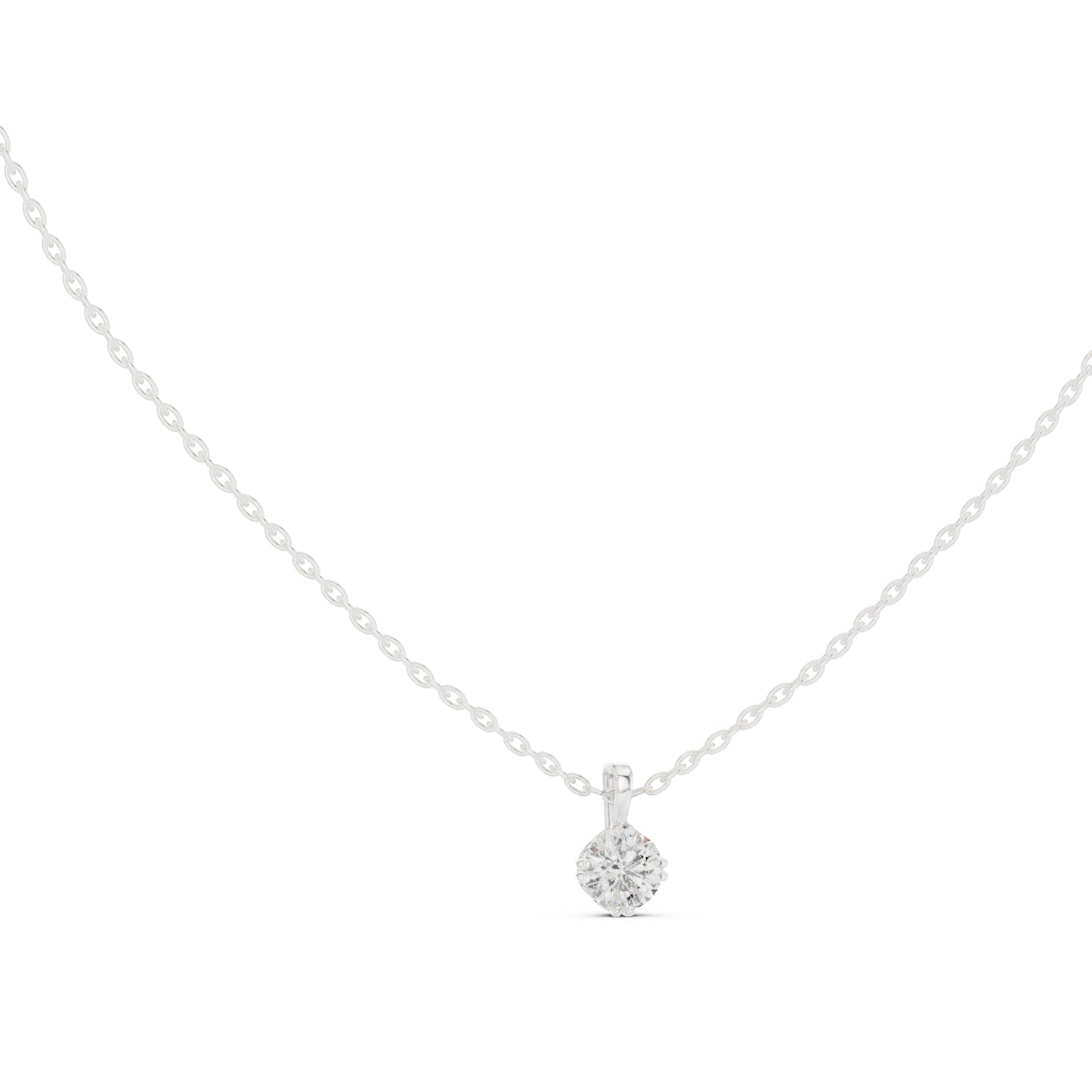 14K Yellow Gold Round Lab-Grown Diamond Pendant for Women | Wedding Wear | Pure Carat