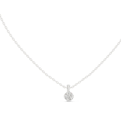 14K Yellow Gold Round Lab-Grown Diamond Pendant for Women | Wedding Wear | Pure Carat