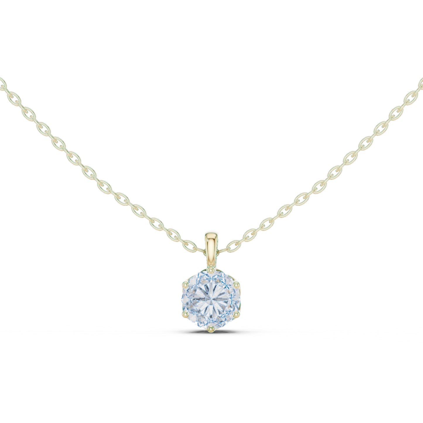 14K Rose Gold Round Lab-Grown Diamond Pendant for Women | Office Wear | Pure Carat