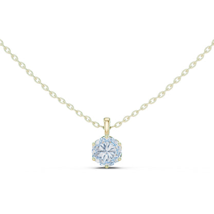 14K Rose Gold Round Lab-Grown Diamond Pendant for Women | Office Wear | Pure Carat