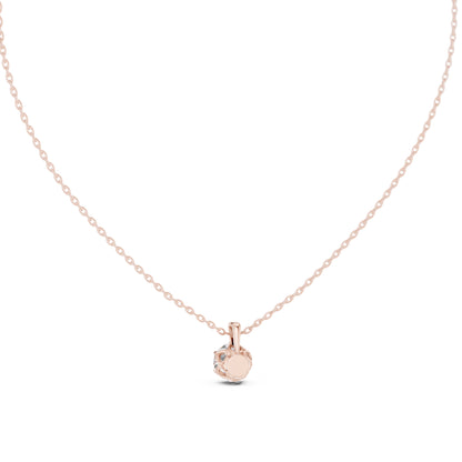 14K Rose Gold Round Lab-Grown Diamond Pendant for Women | Office Wear | Pure Carat