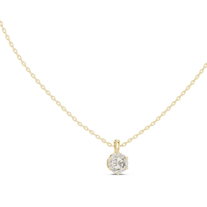 14K Rose Gold Round Lab-Grown Diamond Pendant for Women | Office Wear | Pure Carat
