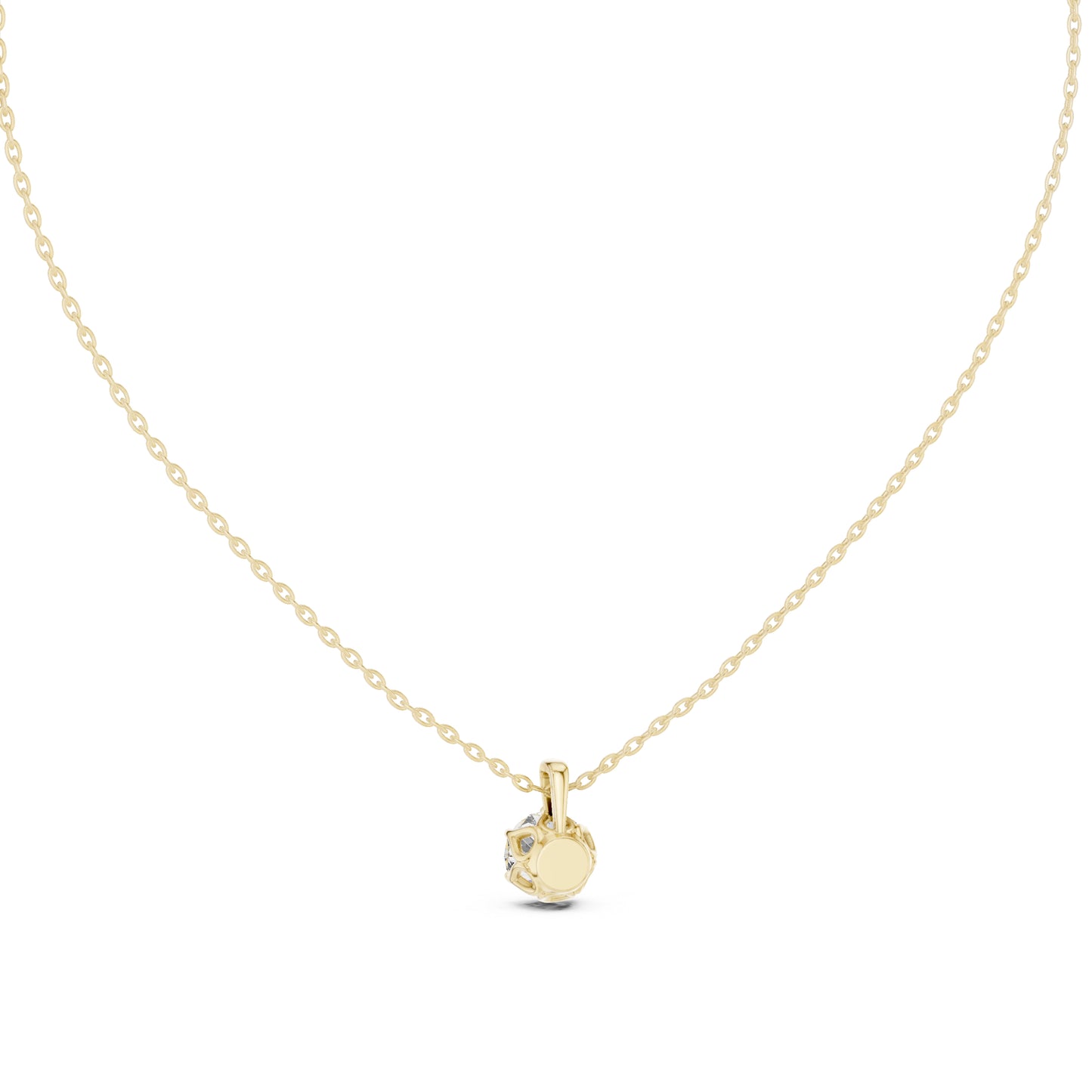 14K Rose Gold Round Lab-Grown Diamond Pendant for Women | Office Wear | Pure Carat