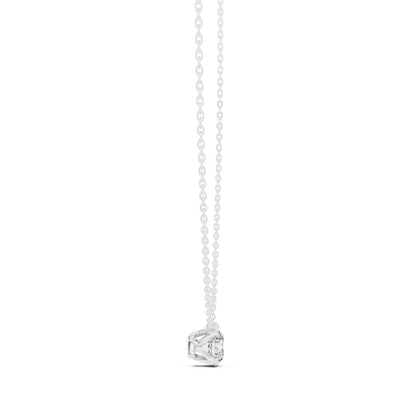 18K White Gold Round Lab-Grown Diamond Pendant for Women | Party Wear | Pure Carat