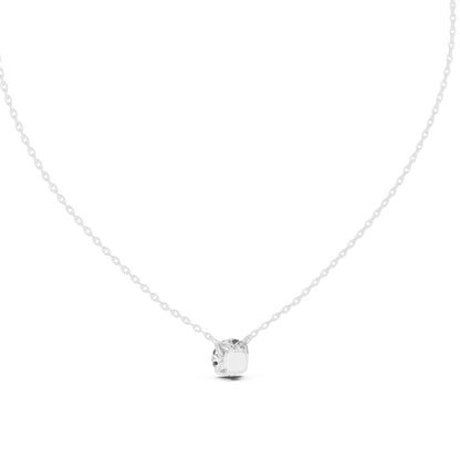 18K White Gold Round Lab-Grown Diamond Pendant for Women | Party Wear | Pure Carat