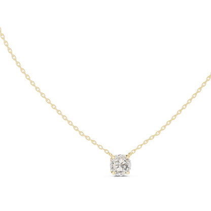 18K White Gold Round Lab-Grown Diamond Pendant for Women | Party Wear | Pure Carat