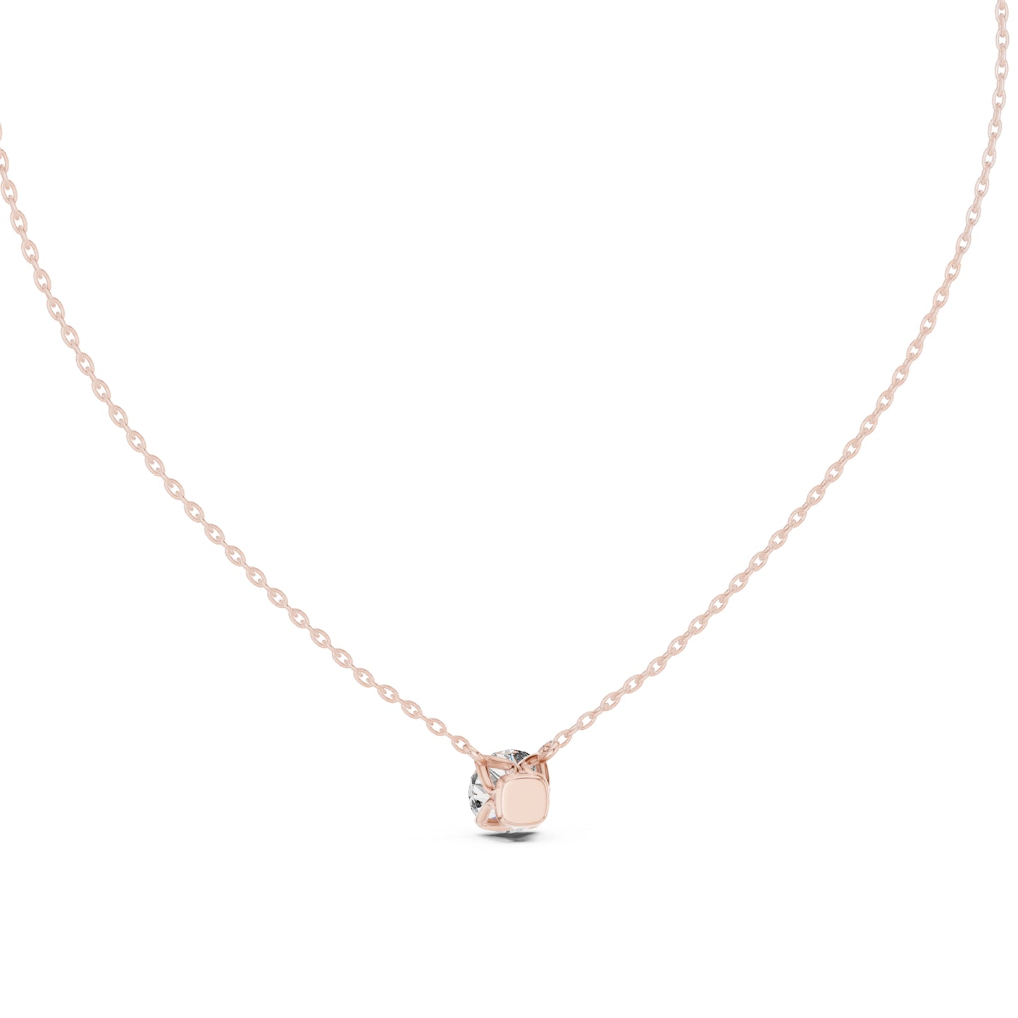 18K White Gold Round Lab-Grown Diamond Pendant for Women | Party Wear | Pure Carat