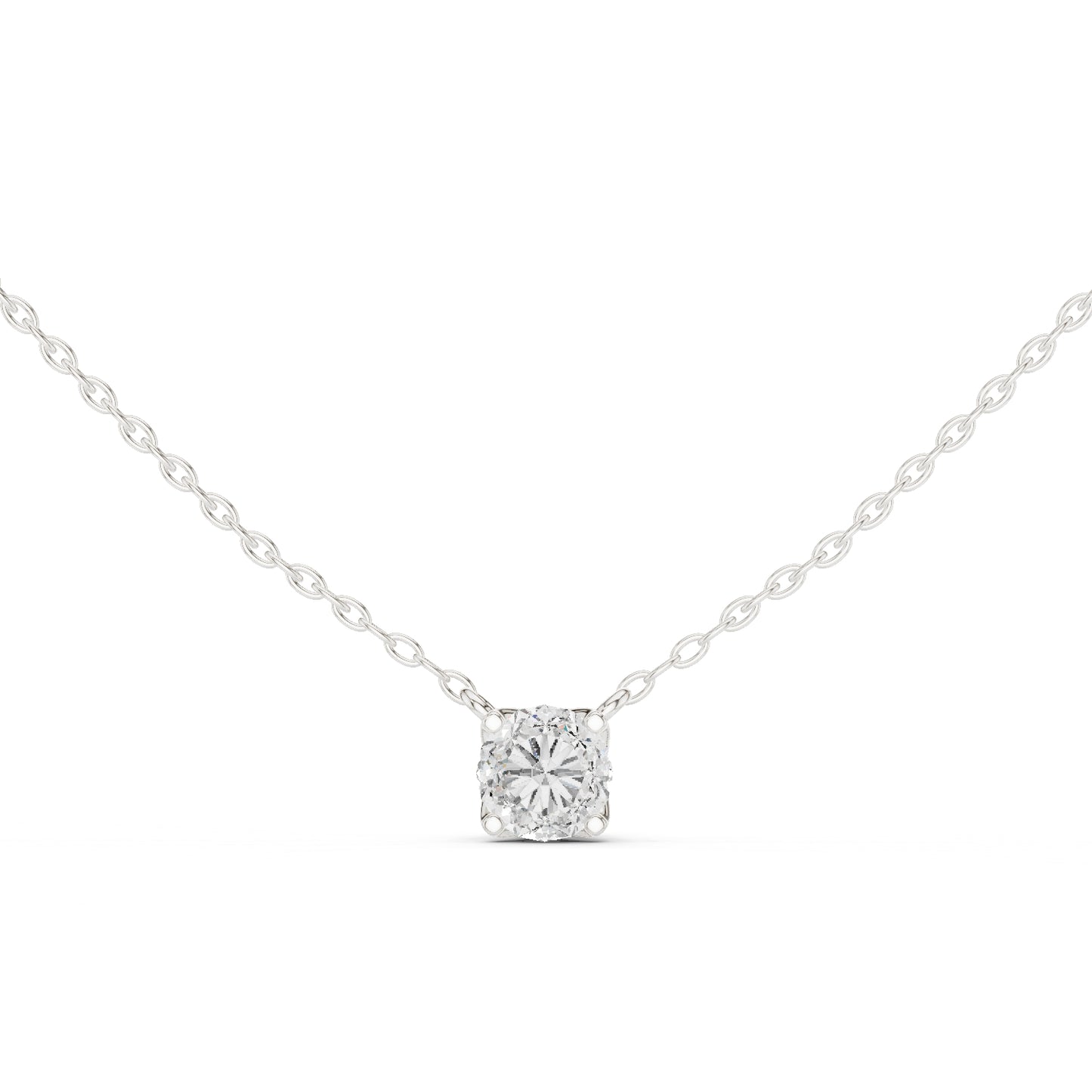 18K Rose Gold Round Lab-Grown Diamond Pendant for Women | Anniversary Gift | Pure Carat