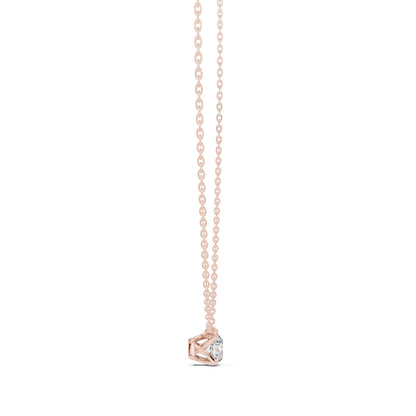18K Rose Gold Round Lab-Grown Diamond Pendant for Women | Anniversary Gift | Pure Carat