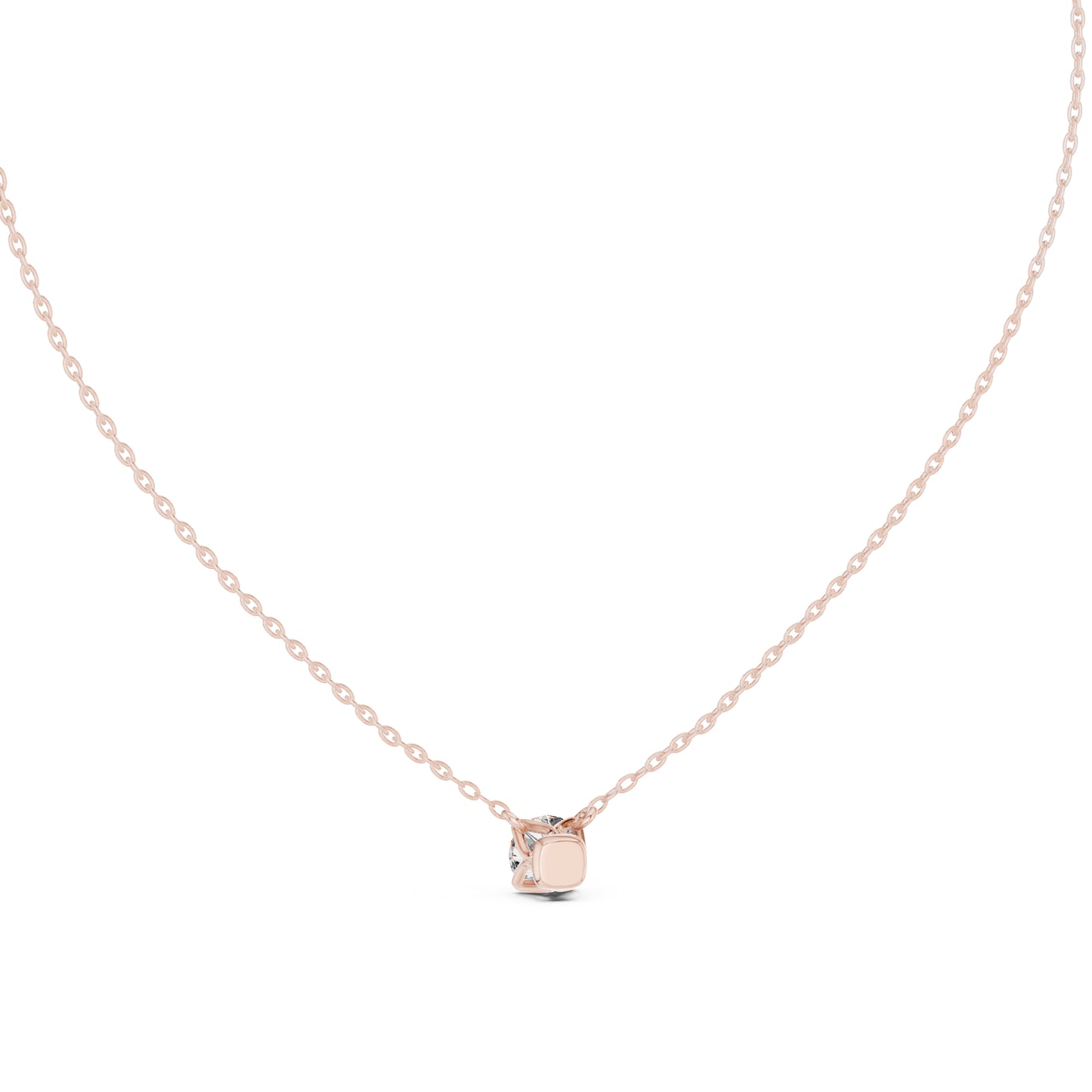 18K Rose Gold Round Lab-Grown Diamond Pendant for Women | Anniversary Gift | Pure Carat