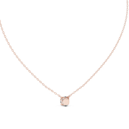 18K Rose Gold Round Lab-Grown Diamond Pendant for Women | Anniversary Gift | Pure Carat