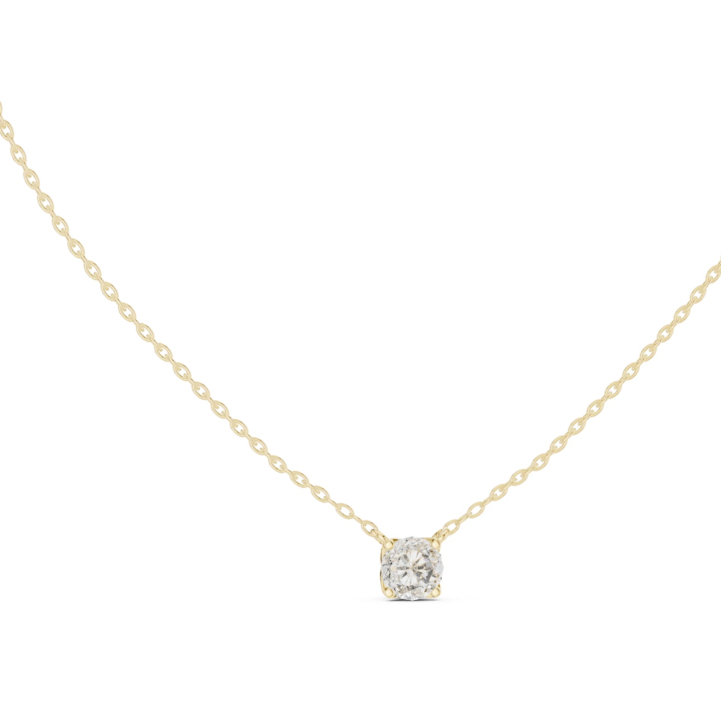 18K Rose Gold Round Lab-Grown Diamond Pendant for Women | Anniversary Gift | Pure Carat