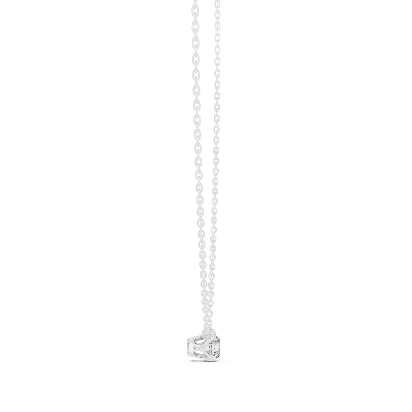 14K Yellow Gold Round Lab-Grown Diamond Pendant for Women | Everyday Wear | Pure Carat