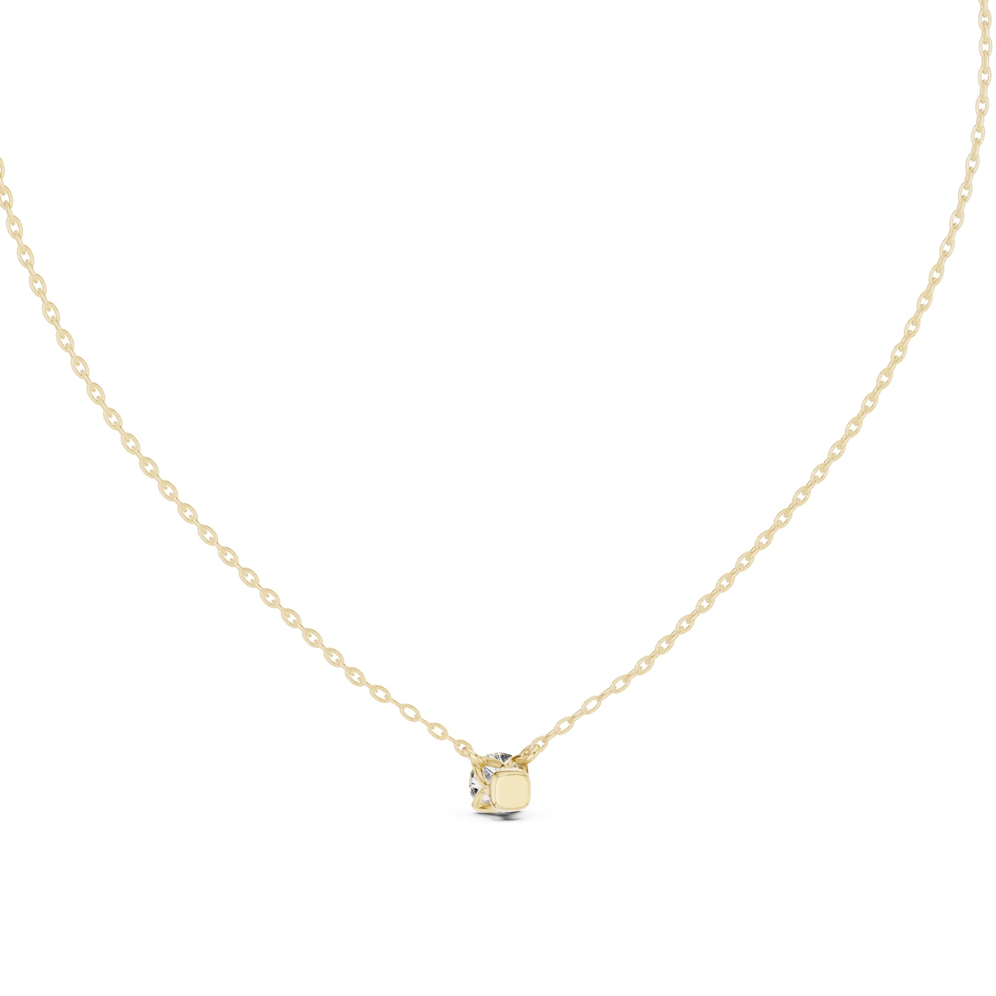 14K Yellow Gold Round Lab-Grown Diamond Pendant for Women | Everyday Wear | Pure Carat