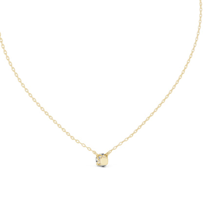 14K Yellow Gold Round Lab-Grown Diamond Pendant for Women | Everyday Wear | Pure Carat