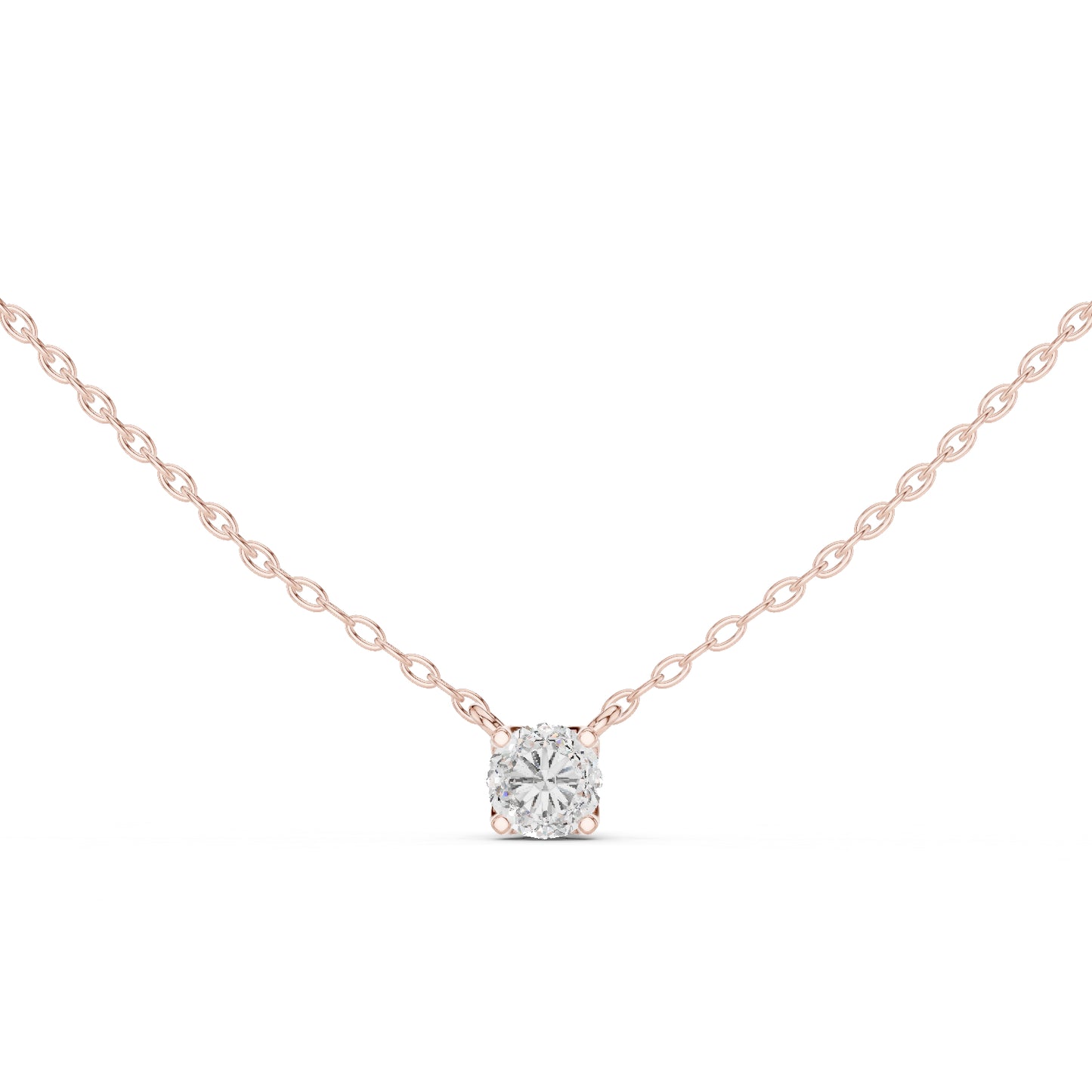 14K Yellow Gold Round Lab-Grown Diamond Pendant for Women | Everyday Wear | Pure Carat