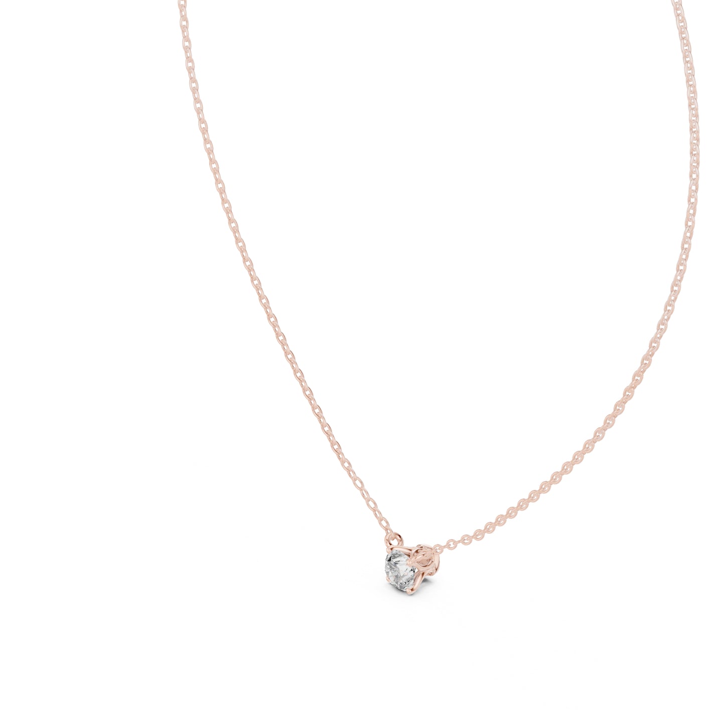 14K Yellow Gold Round Lab-Grown Diamond Pendant for Women | Everyday Wear | Pure Carat