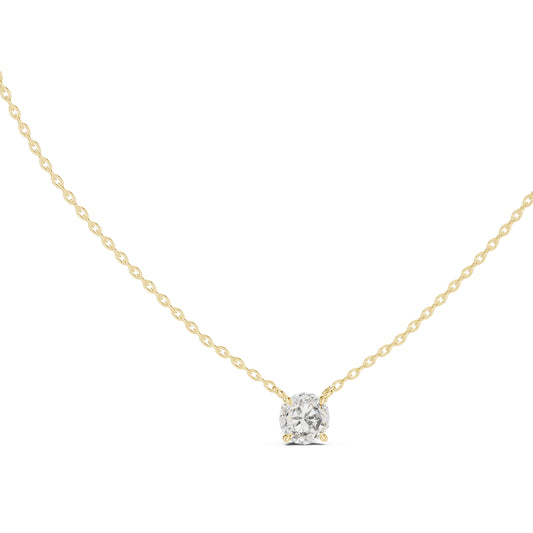 18K Rose Gold Round Lab-Grown Diamond Pendant for Women | Bridal Wear | Pure Carat