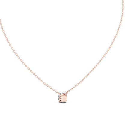 18K Rose Gold Round Lab-Grown Diamond Pendant for Women | Bridal Wear | Pure Carat