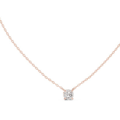 14K White Gold Round Lab-Grown Diamond Pendant for Women | Wedding Wear | Pure Carat