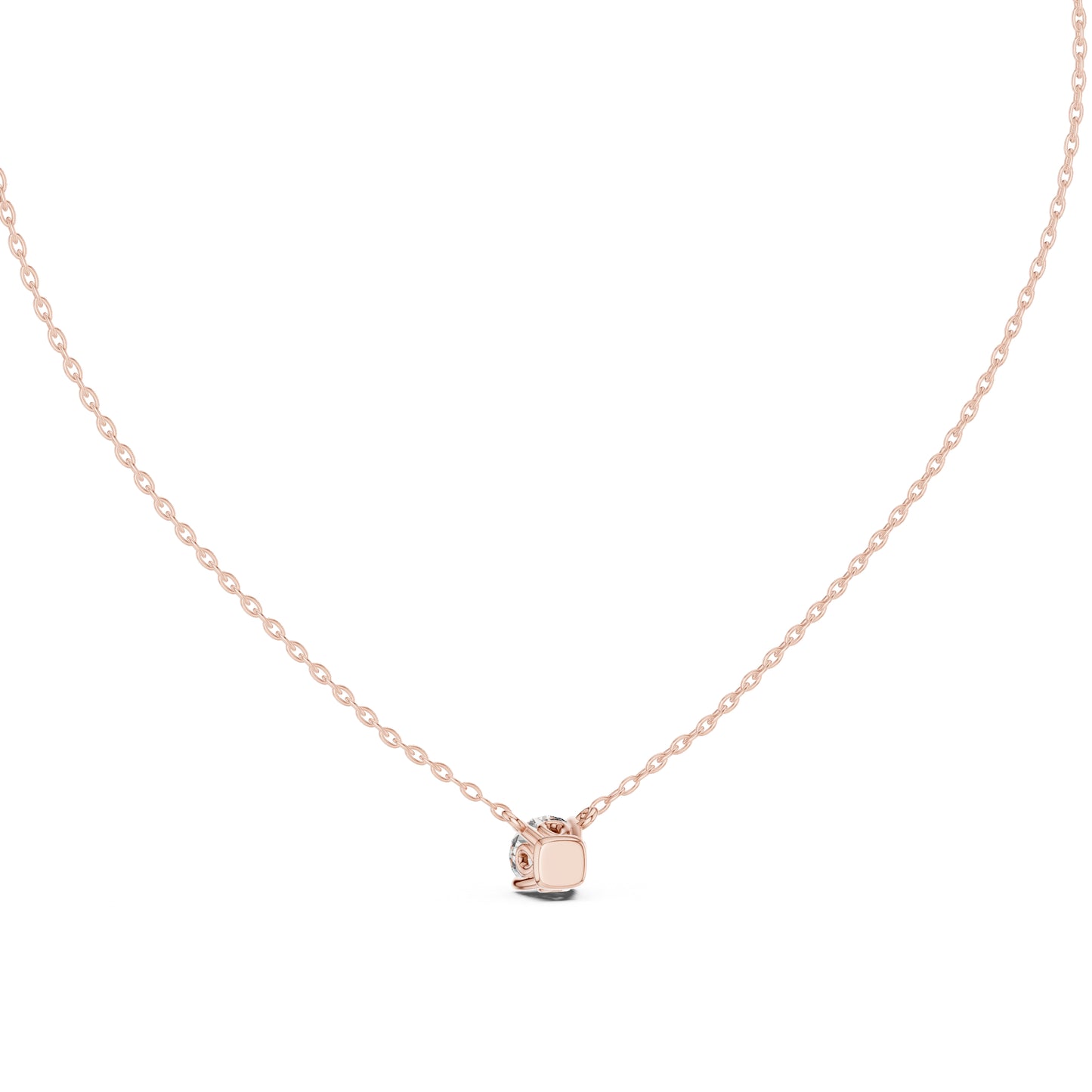 14K White Gold Round Lab-Grown Diamond Pendant for Women | Wedding Wear | Pure Carat