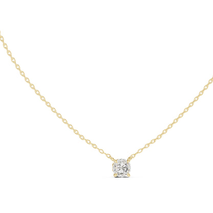 14K White Gold Round Lab-Grown Diamond Pendant for Women | Wedding Wear | Pure Carat