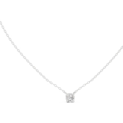 14K Yellow Gold Round Lab-Grown Diamond Pendant for Women | Engagement | Pure Carat