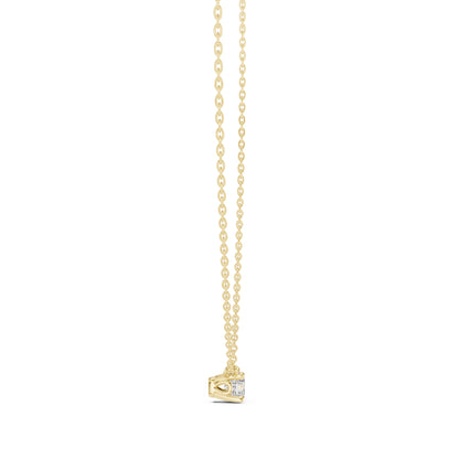 14K Yellow Gold Round Lab-Grown Diamond Pendant for Women | Engagement | Pure Carat