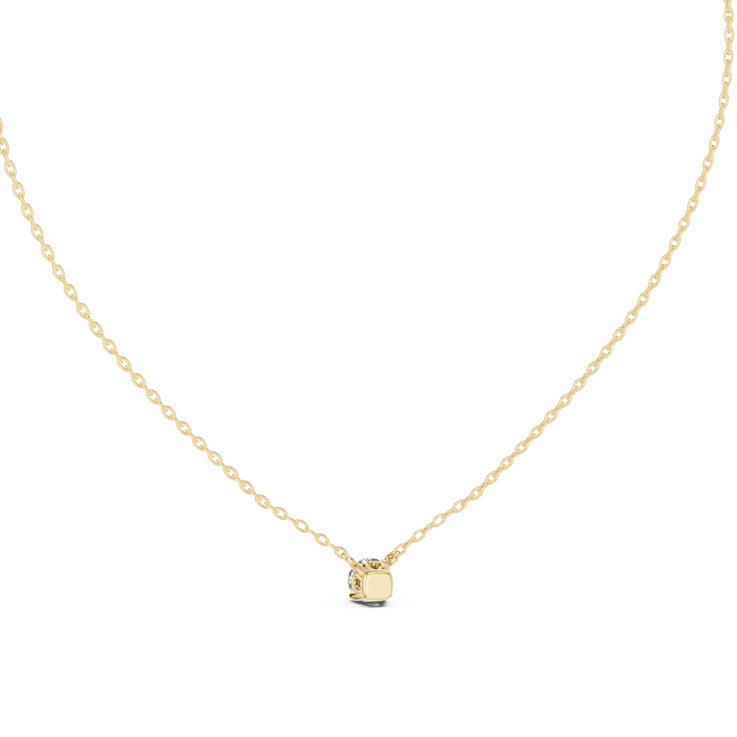 14K Yellow Gold Round Lab-Grown Diamond Pendant for Women | Engagement | Pure Carat