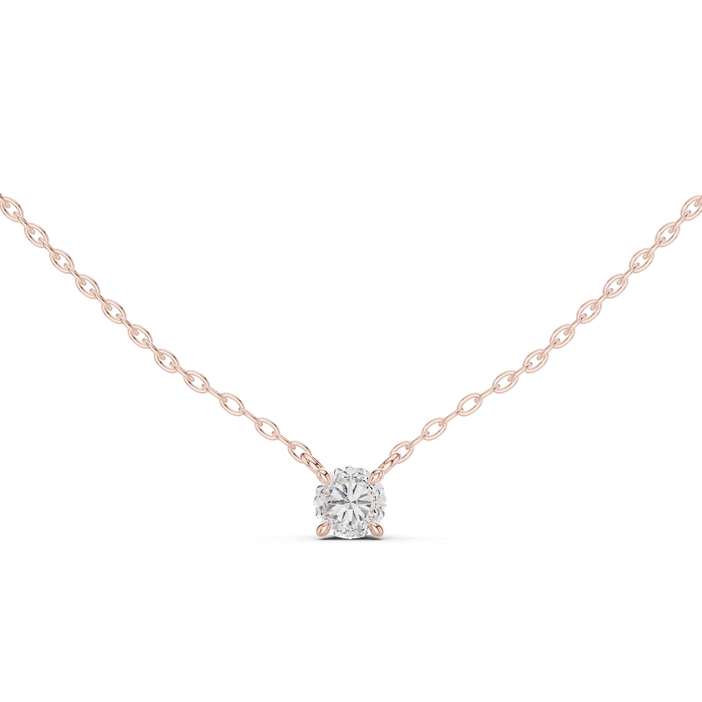 14K Yellow Gold Round Lab-Grown Diamond Pendant for Women | Engagement | Pure Carat