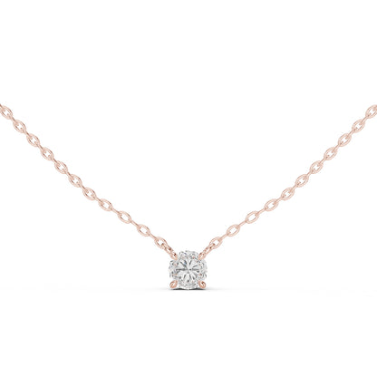 14K Yellow Gold Round Lab-Grown Diamond Pendant for Women | Engagement | Pure Carat