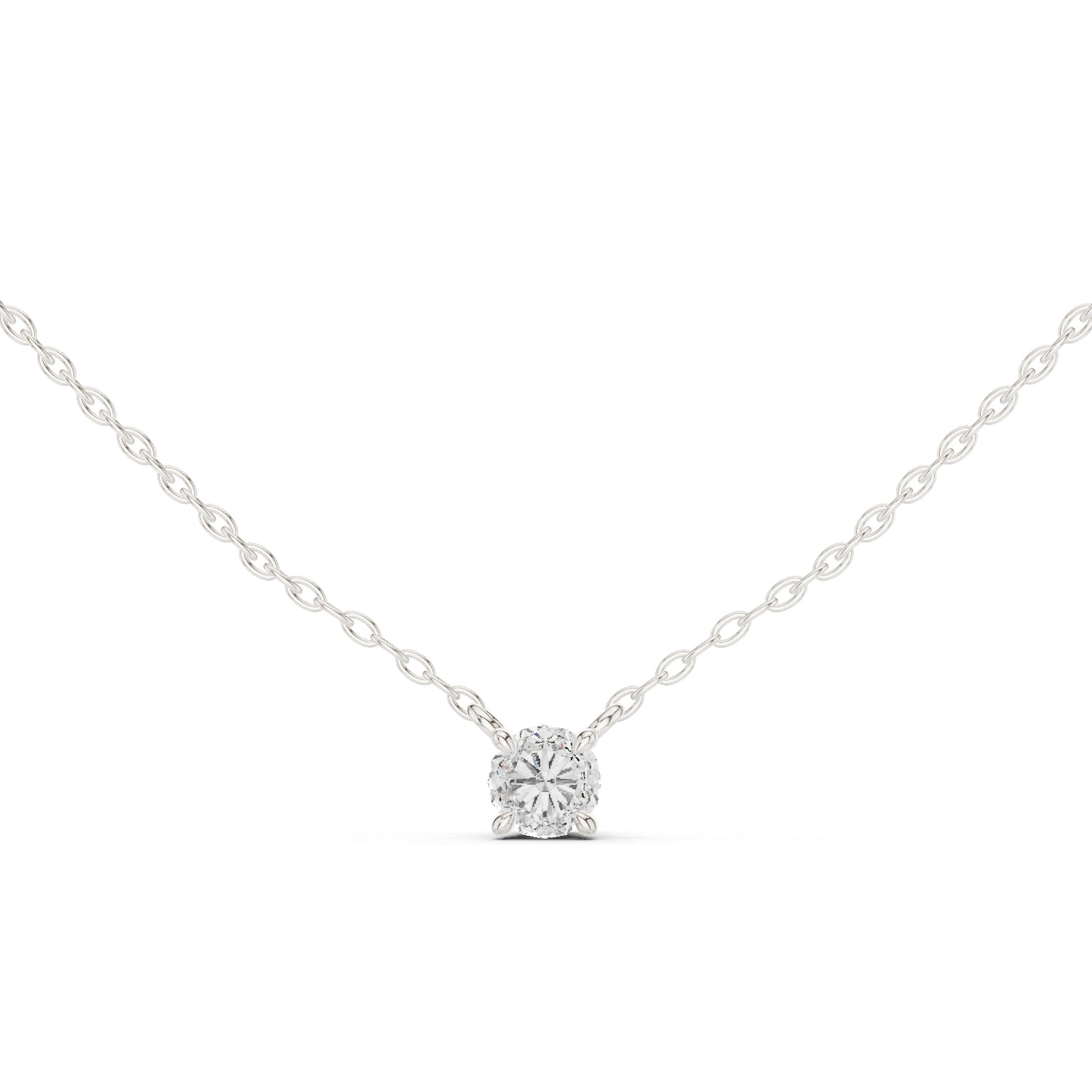 14K Yellow Gold Round Lab-Grown Diamond Pendant for Women | Engagement | Pure Carat