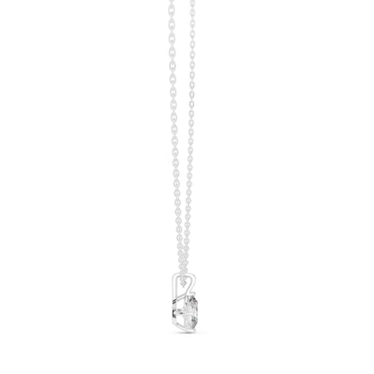 14K White Gold Oval Lab-Grown Diamond Pendant for Women | Anniversary Gift | Pure Carat