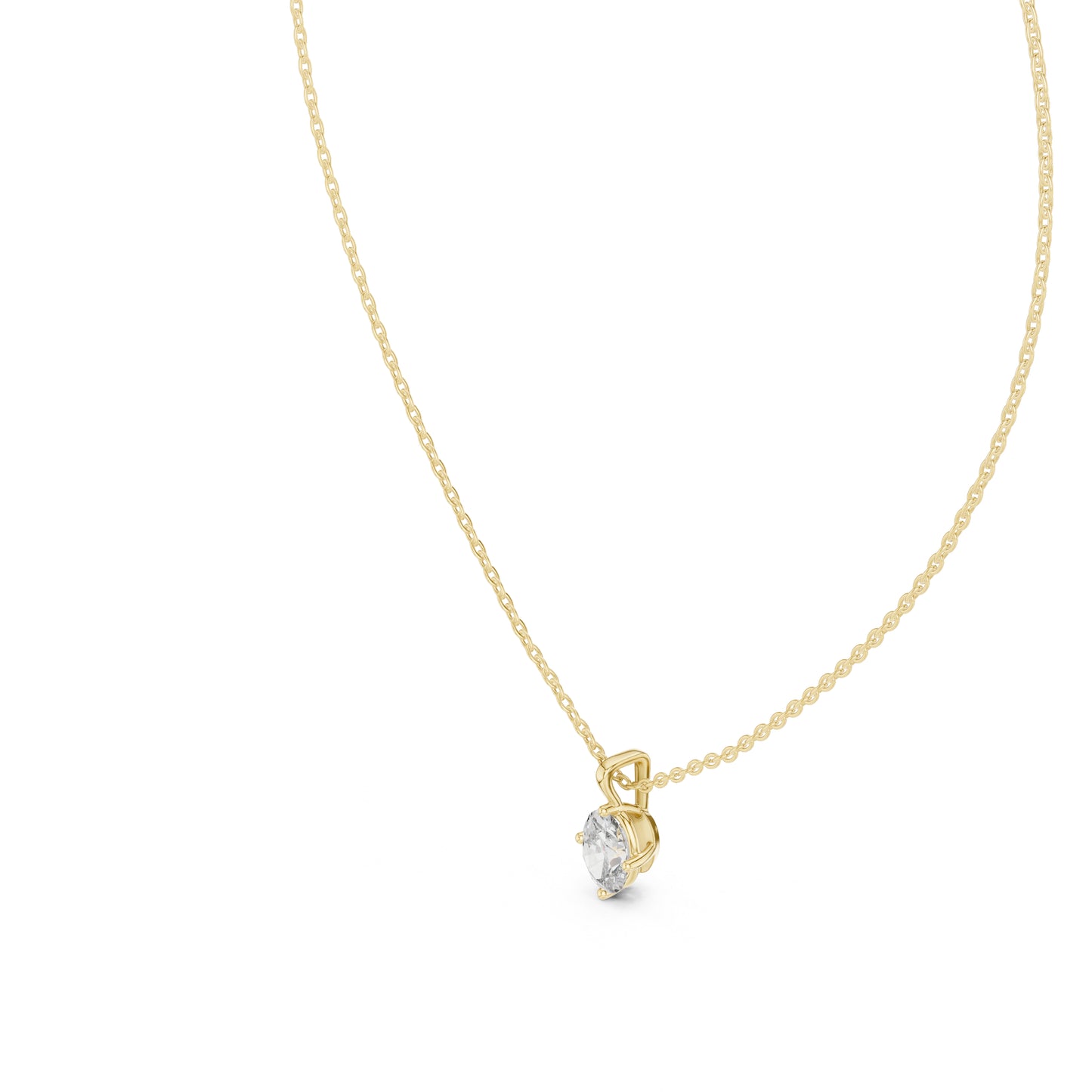 14K White Gold Oval Lab-Grown Diamond Pendant for Women | Anniversary Gift | Pure Carat