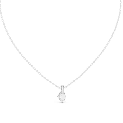 18K Yellow Gold Oval Lab-Grown Diamond Pendant for Women | Party Wear | Pure Carat
