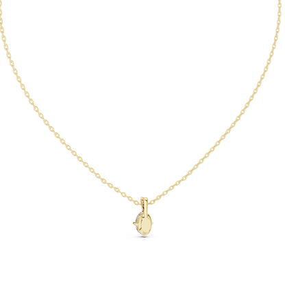 18K Yellow Gold Oval Lab-Grown Diamond Pendant for Women | Party Wear | Pure Carat