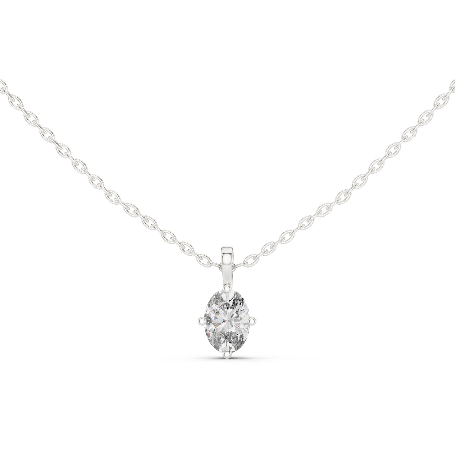 18K Yellow Gold Oval Lab-Grown Diamond Pendant for Women | Party Wear | Pure Carat