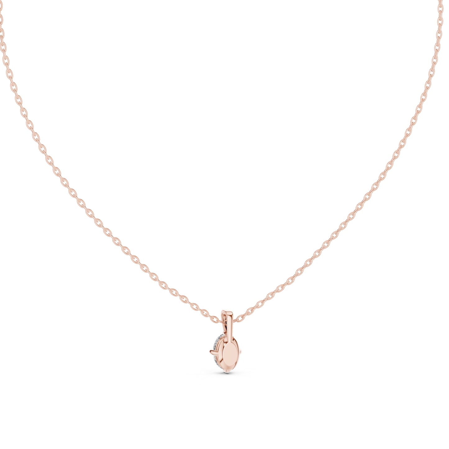 18K Yellow Gold Oval Lab-Grown Diamond Pendant for Women | Party Wear | Pure Carat
