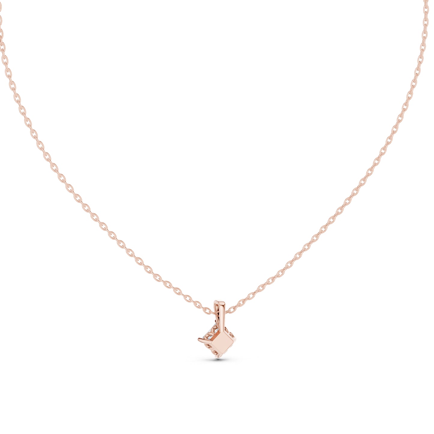 14K Yellow Gold Princess Lab-Grown Diamond Pendant for Women | Engagement | Pure Carat